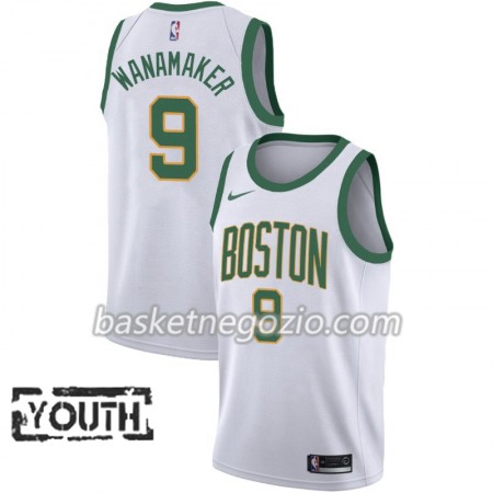 Canotte Bambino Boston Celtics Bradley Wanamaker 9 2018-19 Nike City Edition Bianco Swingman